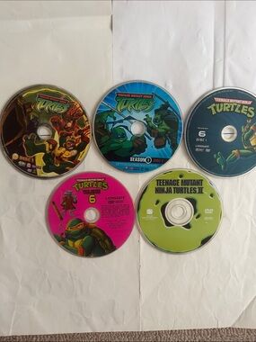 Teenage Mutant Ninja Turtles DVD Set - Green, Blue, Pink, Yellow, Brown Discs